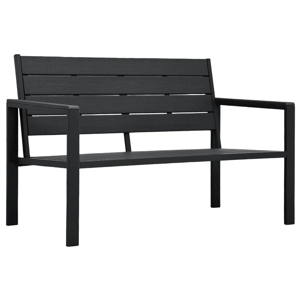 HDPE Plastic + Steel Garden Bench 120cm | 2 Seater