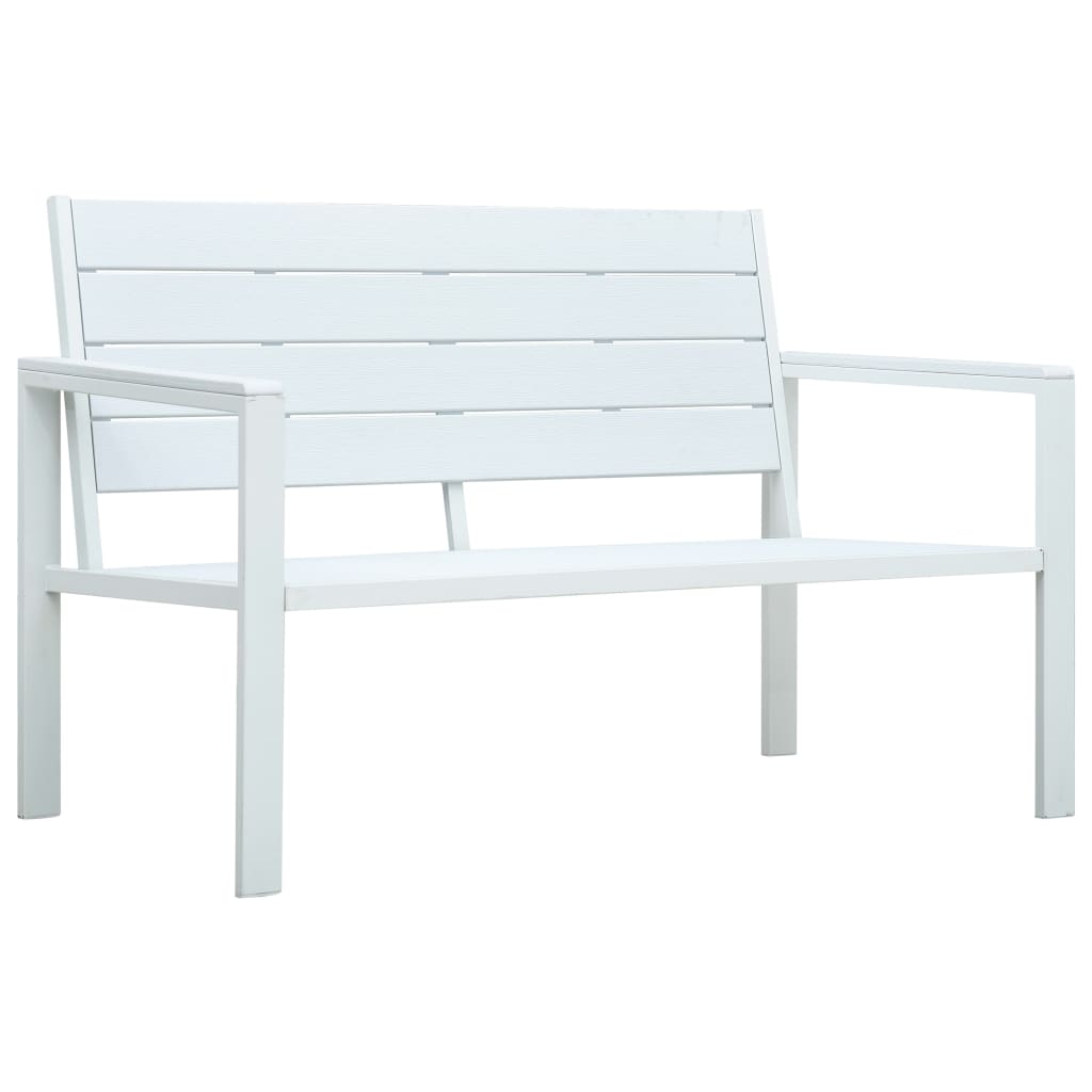 HDPE Plastic + Steel Garden Bench 120cm | 2 Seater