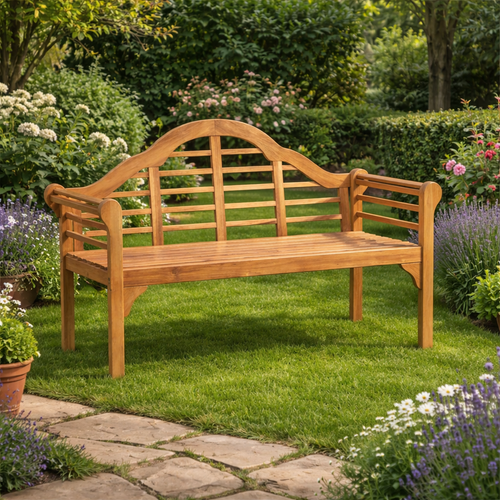 Acacia Wood Garden Bench 125cm | 2 Seater