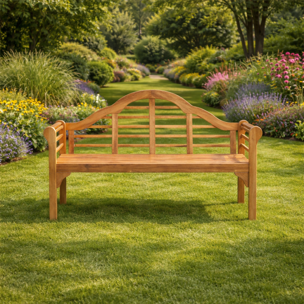 Acacia Wood Garden Bench 125cm | 2 Seater